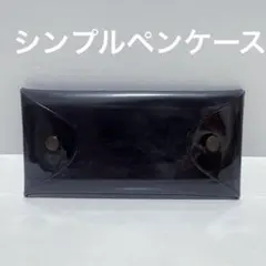 【訳あり】PVC クリアペンケース シンプル ブラック 【匿名即日発送】