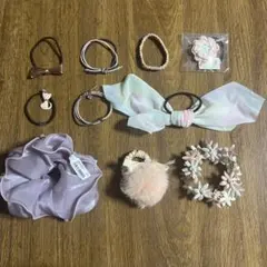 ヘアアクセサリー まとめ売り ヘアゴム シュシュ ピンク系