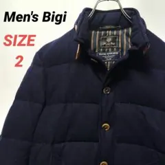 Men's Bigi　メンズビギ　ダウンジャケット　ネイビー　M　メンズのサムネイル