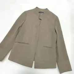 【美品】A day in the life ノーカラージャケット 40 ベージュ