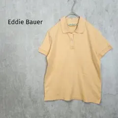 エディーバウアー【S】ポロシャツ　オレンジ　コットン100%　a5896