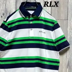 アールエルエックス　ラルフローレン　ポロシャツ　半袖　ボーダー柄　ロゴプリントのサムネイル