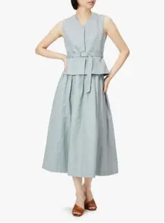 【新品未使用】ミラオーウェン リネンブレンドベストスカートSETUP 1 MNT