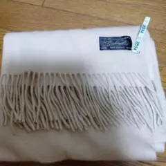 (美品)100% カシミヤ ストール　ベージュ　厚手　大判ストール