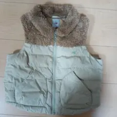 ベージュ ダウンベスト 100cm コラボ商品