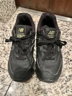 【美品】23.5cm New Balance 574 ブラック スニーカー