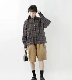nicholson&nicholson クリンクルコットンバックギャザーブラウス