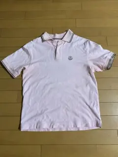 MONCLER ホワイトポロシャツ S MONCLER (モンクレール) メンズ ポロシャツ 半袖 3連ワッペン