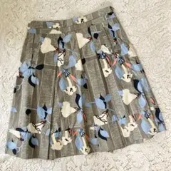 キャシャレル　cacharel 素敵　花模様テキスタイル♪スカートのサムネイル