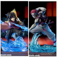 【2体セット】鬼滅の刃 XrossLink フィギュア 富岡義勇・猗窩座