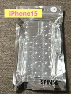 SPINNS ぽこぽこスマホケース クリア iPhone 15 スピンズ