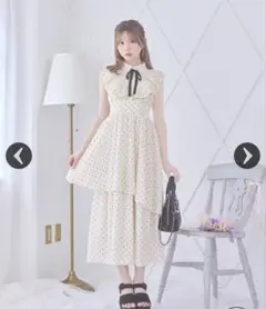 michellMacaron ドットフリルティアードワンピース XS - メルカリ