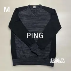 超美品 ピン PING メンズ ゴルフ 薄手 セーター サイズM