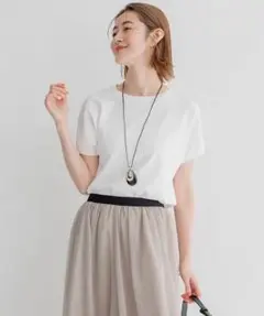 23区　レーヨンポリエステルストレッチ プルオーバー ニット