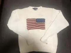 ラルフローレン　コットンニット　星条旗