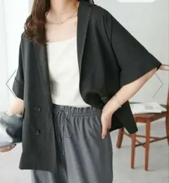 テックリネン半袖シャツジャケットのサムネイル