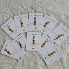 パイナップル　チャーム　ポストカード　ストラップ　ハワイアン　ギフト