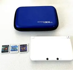 ニンテンドー3DS LL ホワイト ケース付き ジャンク おまけソフト3本