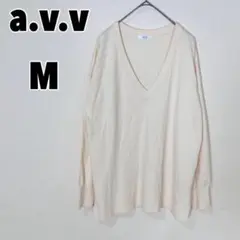♥a.v.v♥ アーヴェヴェ (M) Vネック ニット