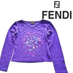 希少★ FENDI ウールニット ブランドロゴ y2k イタリア製 ヴィンテージ