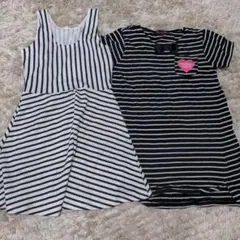 Ｈ&Мワンピース、PRINCESS DEBUT ボーダーTシャツ 130のサムネイル