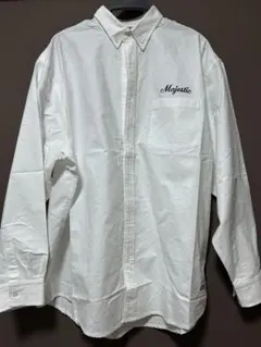 新品 Majestic 長袖シャツ ホワイト XLサイズのサムネイル