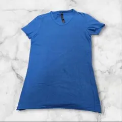 wjk Vネック カットオフ Tシャツ ブルー サイズS 　YB669のサムネイル
