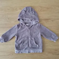 petit main くまみみフード付きトレーナー 80サイズ ブラウン