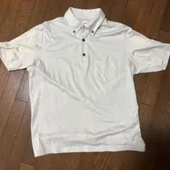 TAKEO KIKUCHI タケオキクチ ポロシャツ 半袖 ボタンダウン L 白
