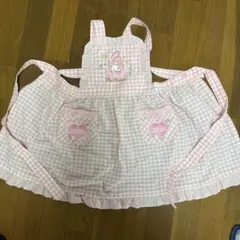 My Melody ギンガムチェックエプロン 110cm