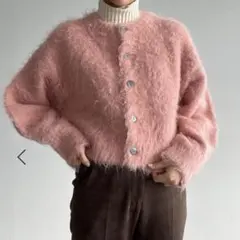 JEANASIS シャギーショートカーディガン ピンクのサムネイル