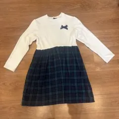 べべワンピース 120cm 長袖 チェック柄