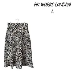 HK WORKS LONDAN レオパード柄 フレアスカート Lゆったりサイズ