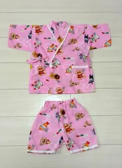 アンパンマン柄 ピンク甚平 90cm