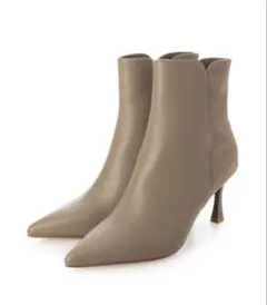 EVOL新品美脚効果ありポインテッド7.5cmヒールショートブーツ