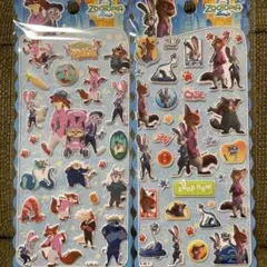 ズートピア　ぷっくりシール2枚セット