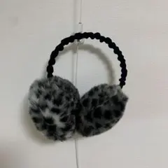 イヤーマフラー　イヤマフ　アニマル柄　ヒョウ柄