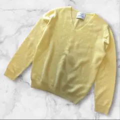 美品✨BEAUTY&YOUTH ウールカシミヤ Vネックニット　イエロー