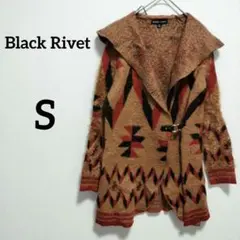 一点物✨Black Rivet ネイティブ柄 コート S 茶 赤