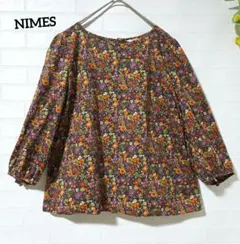 【NIMES　ニーム】花柄　トップス　シャツ　プルオーバー　コットン　日本製