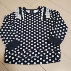水玉模様 フリル付きトレーナー　ブランシェス110 120