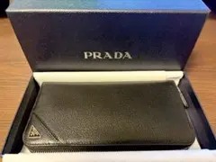 【新品】PRADA 長財布 RFID ブラック トライアングル 2ML317