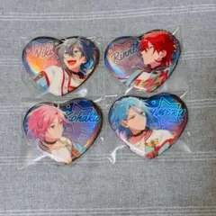 新品未使用 あんスタ 中国 カーニバル 7周年 ハート 缶バッジ Crazy:B