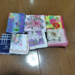 花柄ハンカチセット★新品未使用含む7枚セット