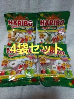 今週末まで❗HARIBO Apple Hoops Zourr 4袋セットのサムネイル