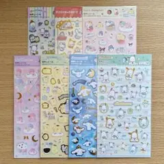 サンリオキャラクターズ 箔押しシール ダイソー 7点セット