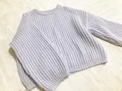 ほぼ未使用 Discoat 長袖ニット セーター サイズF 両畦ゆるプルオーバー