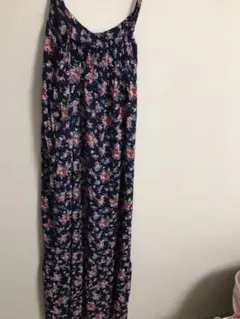 ロングワンピース 花柄 オールインワン