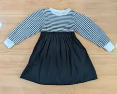 アプレレクール　長袖ボーダーワンピース