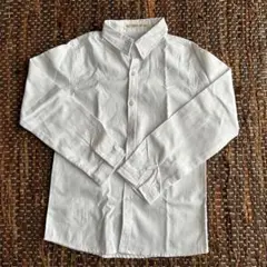 子供用 長袖ワイシャツ 白140-150 白 ほぼ未使用